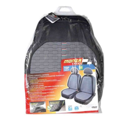 54199-C-01.JPG Monza Coppia Coprisedili Anteriori In Tessuto Alveolare Di Poliestere E Trapuntato Grigio Coprisedili Anteriori C