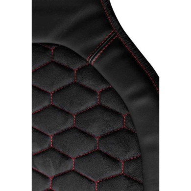 54419-S-01.JPG Daytona Coppia Coprisedili Anteriori In Skeentex E Tessuto Microfibra Scamosciato Nero/rosso Coprisedili Anterior