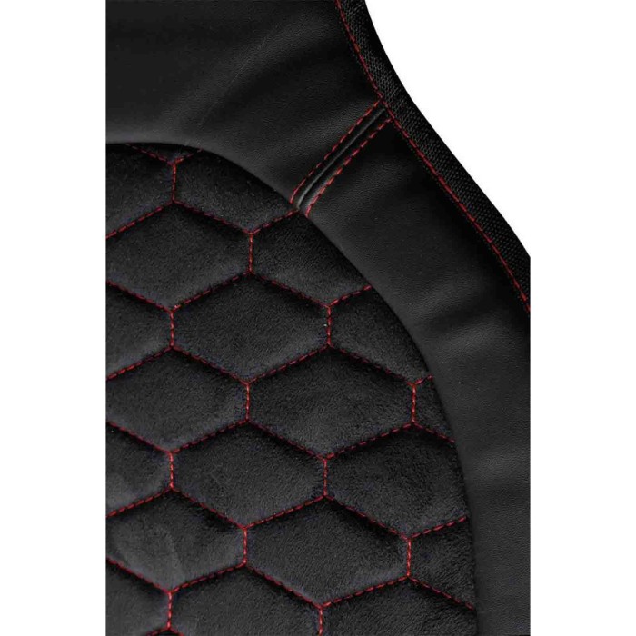 54419-S-01.JPG Daytona Coppia Coprisedili Anteriori In Skeentex E Tessuto Microfibra Scamosciato Nero/rosso Coprisedili Anterior