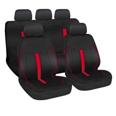 54677-S-02.JPG Speed Set Fodere Coordinate Nero/rosso Coprisedili Set Completo Coprisedili