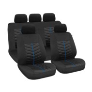 Rapid Set Fodere Coordinate Nero/blu Coprisedili Set Completo Coprisedili