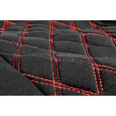 54684-S-01.JPG Hive Set Fodere Coordinate Nero/rosso Coprisedili Set Completo Coprisedili