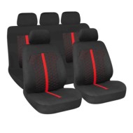 Stinger Set Fodere Coordinate Nero/rosso Coprisedili Set Completo Coprisedili