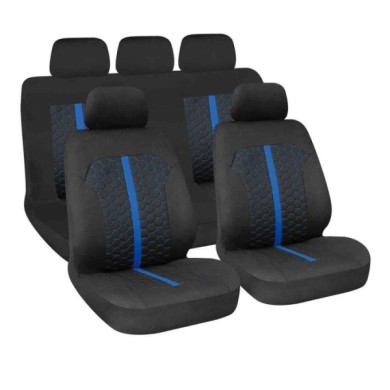54688-S-02.JPG Stinger Set Fodere Coordinate Nero/blu Coprisedili Set Completo Coprisedili