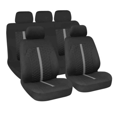 54689-S-02.JPG Stinger Set Fodere Coordinate Nero/grigio Coprisedili Set Completo Coprisedili