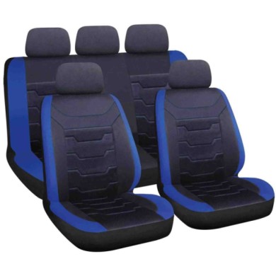 54702-C-01.JPG Drift Set Fodere Coordinate Nero/blu Coprisedili Set Completo Coprisedili
