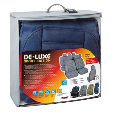 54804-C-01.JPG De Luxe Sport Edition Set Fodere Coordinate Blu Coprisedili Set Completo Coprisedili
