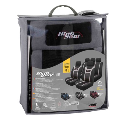 54845-S-01.JPG High Gear Set Fodere Coordinate Grigio Coprisedili Set Completo Coprisedili
