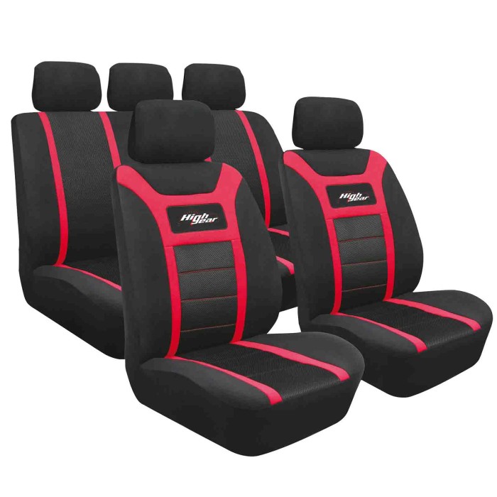 54846-C-01.JPG High Gear Set Fodere Coordinate Rosso Coprisedili Set Completo Coprisedili