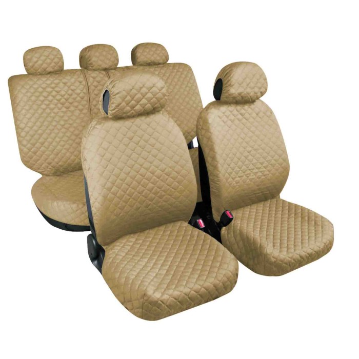 54924-C-01.JPG Biba Set Fodere Coordinate Beige Coprisedili Set Completo Coprisedili