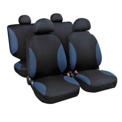 54963-C-01.JPG Palinuro Set Fodere Coordinate Nero/blu Coprisedili Set Completo Coprisedili