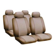 Glamur Basic Fit Set Fodere Coordinate In Jacquard Beige Coprisedili Set Completo Coprisedili