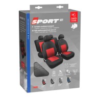 54987-C-01.JPG Sport Set Fodere Coordinate In Jacquard Grigio/nero Coprisedili Set Completo Coprisedili