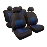 Sport Set Fodere Coordinate In Jacquard Blu/nero Coprisedili Set Completo Coprisedili