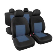 Classic Set Fodere Coordinate In Jacquard Avio/nero Coprisedili Set Completo Coprisedili