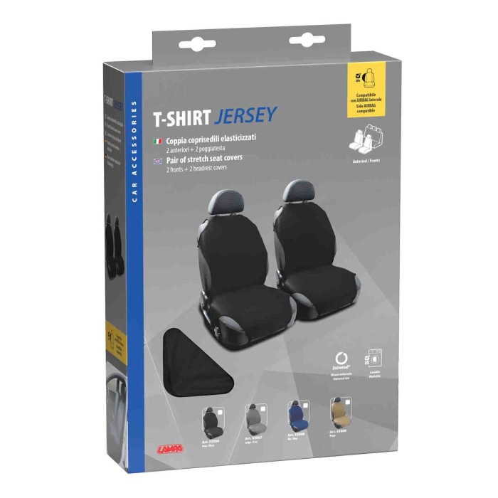 55006-S-01.JPG T Shirt Coppia Coprisedili Elasticizzati Nero Coprisedili Anteriori Coprisedili