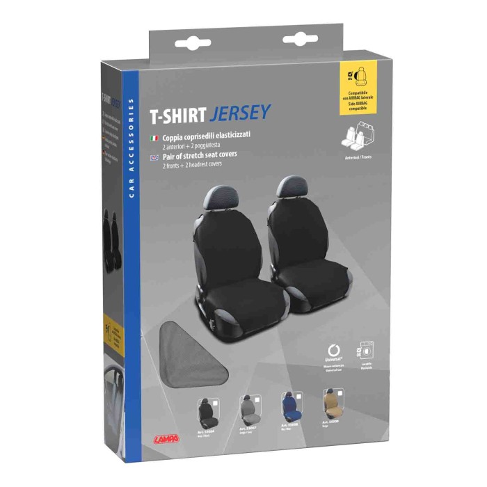55007-S-01.JPG T Shirt Coppia Coprisedili Elasticizzati Grigio Coprisedili Anteriori Coprisedili