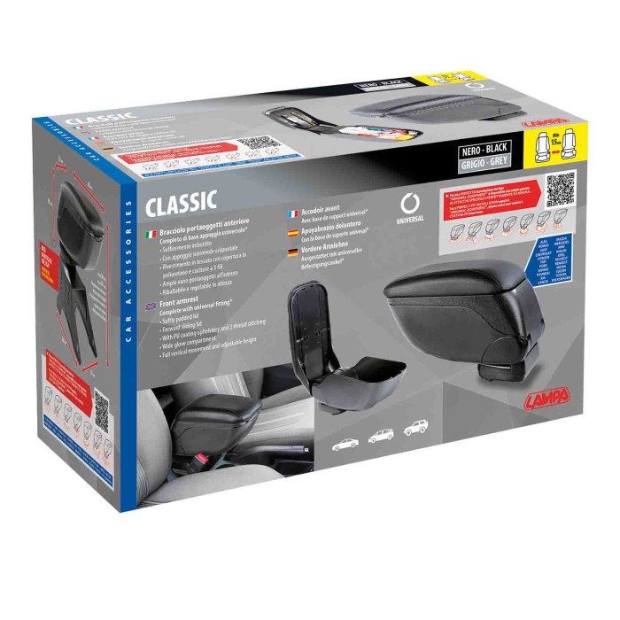 56466-S-01.JPG Classic Bracciolo 4 Funzioni Con Doppio Sistema Di Fissaggio Grigio Braccioli Braccioli Su Misura Componibili