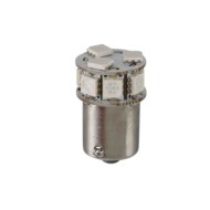 24/32v Led Series 10 Smd X 1 Chip (p21w) Ba15s 20 Pz Busta Rosso Doppia Polarità Resistenza Incorporata Lampadine A Led P21w