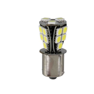 57876-S-01.JPG 24/32v Led Series 18 Smd X 1 Chip (p21w) Ba15s 1 Pz D/blister Bianco Doppia Polarità Resistenza Incorporata Lampa