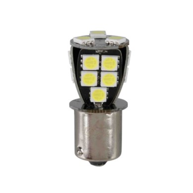 57876-S-02.JPG 24/32v Led Series 18 Smd X 1 Chip (p21w) Ba15s 1 Pz D/blister Bianco Doppia Polarità Resistenza Incorporata Lampa