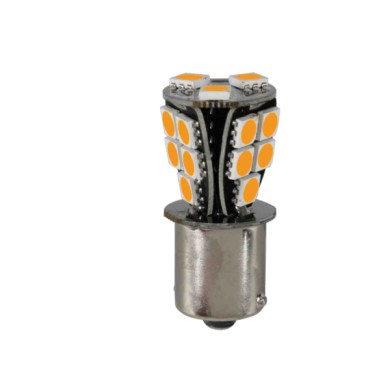 57877-S-01.JPG 24/32v Led Series 18 Smd X 1 Chip (p21w) Ba15s 1 Pz D/blister Arancio Doppia Polarità Resistenza Incorporata Lamp