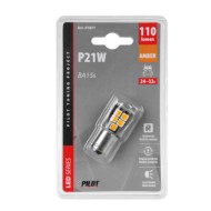 57877-C-01.JPG 24/32v Led Series 18 Smd X 1 Chip (p21w) Ba15s 1 Pz D/blister Arancio Doppia Polarità Resistenza Incorporata Lamp