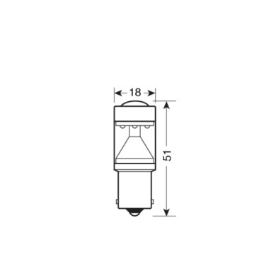 L104.JPG 10/30v Led Series 6 Smd X 9 Chips (p21w) Ba15s 1 Pz D/blister Rosso Lampadine A Led P21w Lampa Led