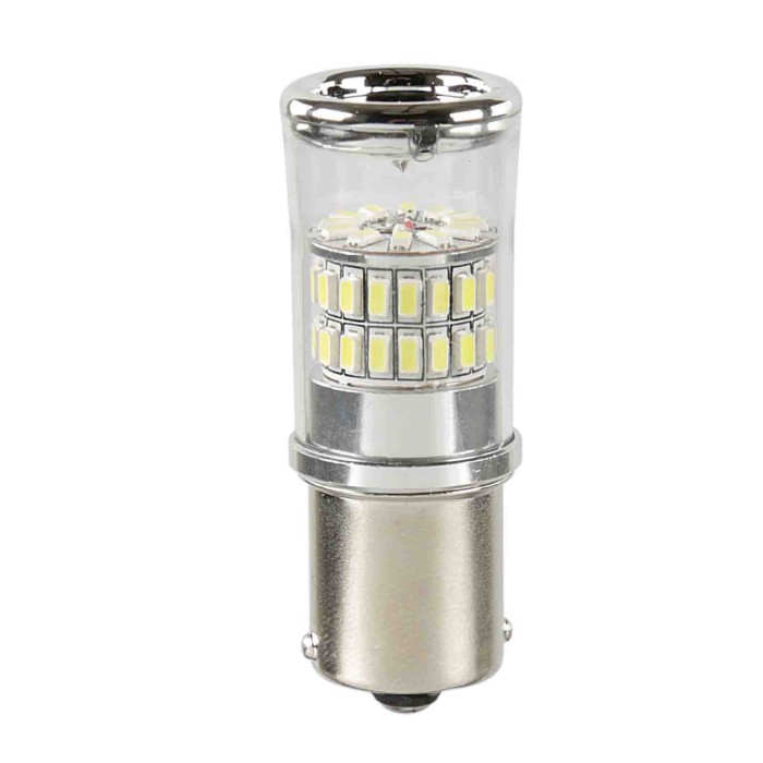BA15S.JPG 12/28v Led Series 48 Smd X 1 Chip (p21w) Ba15s 1 Pz D/blister Bianco Doppia Polarità Lampadine A Led P21w Lampa Led