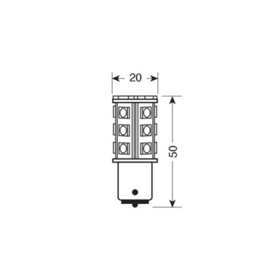 L030.JPG 12v Led Series 27 Smd X 3 Chips (p21w) Ba15s 1 Pz D/blister Bianco Lampadine A Led P21w Lampa Led