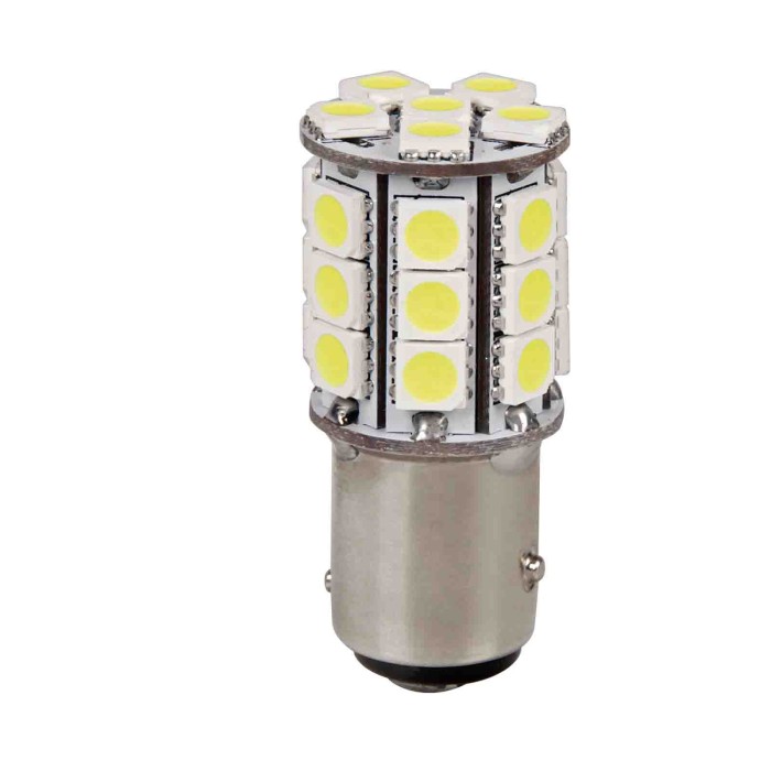 BAY15D.JPG 12v Hyper Led 81 27 Smd X 3 Chips (p21/5w) Bay15d 1 Pz Scatola Bianco Lampadine A Led P21/5w Lampa Led