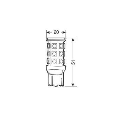 57937-S-01.JPG 12v Hyper Led 81 27 Smd X 3 Chips (w21/5w) W3x16q 1 Pz Scatola Bianco Lampadine A Led W21/5w Lampa Led