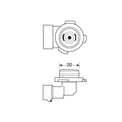 PZ20D.JPG 12v Lampada Alogena H12 53w Pz20d 1 Pz Scatola Lampadine Standard Line Lampa Alogene