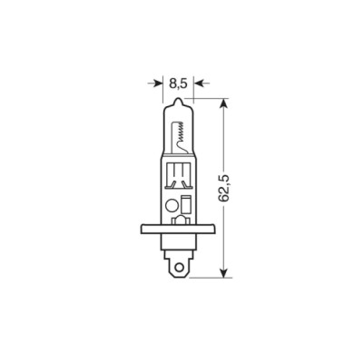 58012-S-01.JPG 12v Lampada Alogena H1 55w P14 5s 2 Pz D/blister Lampadine Standard Line Lampa Alogene