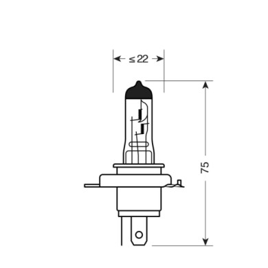 58041-S-01.JPG 12v Lampada Alogena (h4) 100/80w P43t 1 Pz Scatola Lampadine Standard Line Lampa Alogene