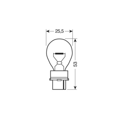 58087-S-01.JPG 12v Lampada 1 Filamento P27w 27w W2 5x16d 2 Pz Scatola Lampadine Standard Line Ausiliarie Lampa Alogene