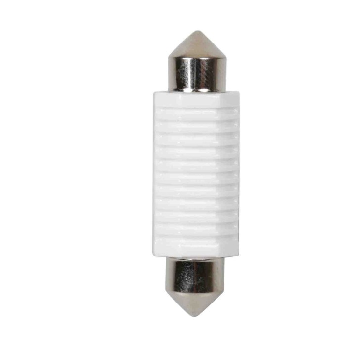 58122-S-01.JPG 9/32v Led Series 2 Smd X 1 Chip 12x41 Mm Sv8 5 8 20 Pz Busta Bianco Doppia Polarità Resistenza Incorporata Lampa 