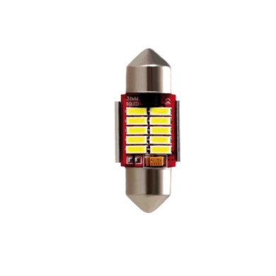 L119.JPG 10/30v Led Series 10 Smd X 1 Chip 12x31 Mm Sv8 5 8 1 Pz D/blister Bianco Doppia Polarità Resistenza Incorporata Lampa L