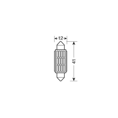 58125-S-01.JPG 10/30v Led Series 12 Smd X 1 Chip 12x41 Mm Sv8 5 8 1 Pz D/blister Bianco Doppia Polarità Resistenza Incorporata L