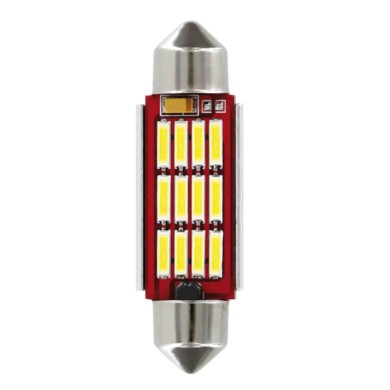 L120.JPG 10/30v Led Series 12 Smd X 1 Chip 12x41 Mm Sv8 5 8 1 Pz D/blister Bianco Doppia Polarità Resistenza Incorporata Lampa L
