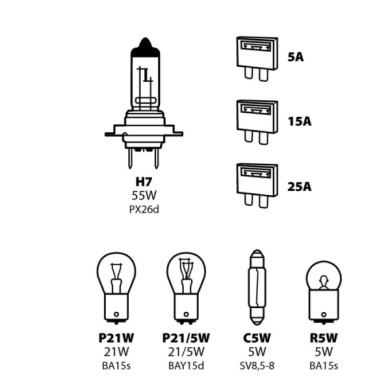 58157-C-01.JPG Kit Lampade Di Ricambio 8 Pz Alogena H7 12v Kit Lampadine Di Ricambio Lampa Alogene