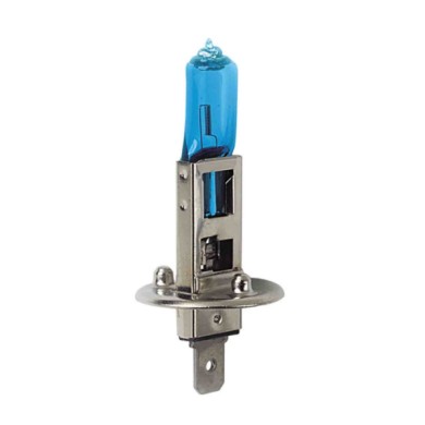 F001.JPG 12v Lampada Alogena Blu Xe H1 100w P14 5s 2 Pz Scatola Plast. Lampadine Blu Xe Lampa Alogene