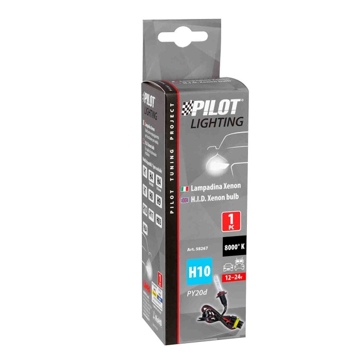 58267-S-01.JPG 12/24v Lampadina Hid Xenon 8.000k H10 1 Pz Scatola Hid Xenon Componibili Lampa Xeno