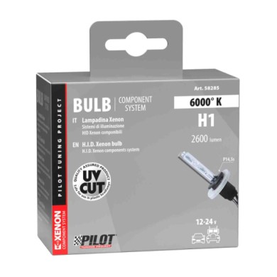58285-S-01.JPG 12/24v Lampadina Hid Xenon 6.000k H1 1 Pz Scatola Hid Xenon Componibili Lampa Xeno