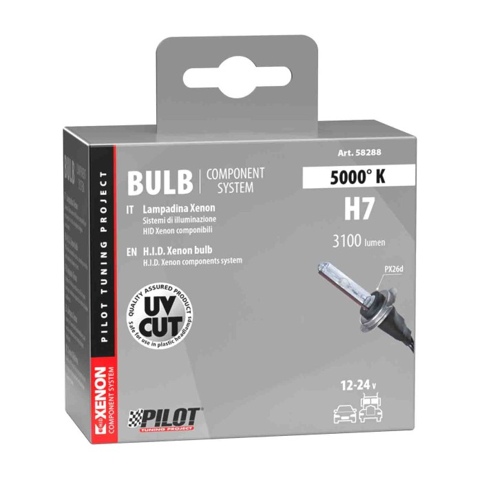 58288-S-01.JPG 12/24v Lampadina Hid Xenon 5.000k H7 1 Pz Scatola Hid Xenon Componibili Lampa Xeno