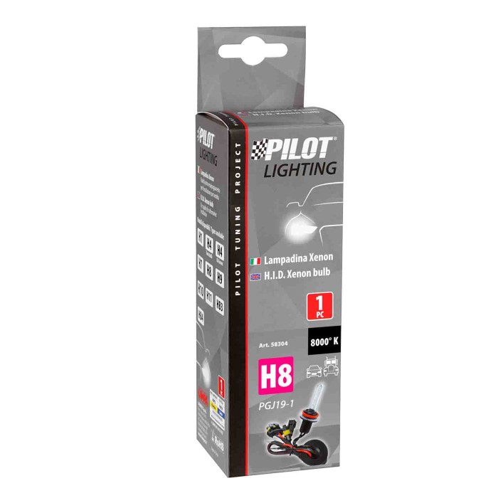 58304-S-01.JPG 12/24v Lampadina Hid Xenon 8.000k H8 1 Pz Scatola Hid Xenon Componibili Lampa Xeno