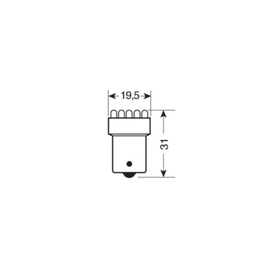 L003.JPG 12v Lampada Multi Led 11 Led (r10w) Ba15s 1 Pz D/blister Rosso Lampadine Multi Led Lampa Led