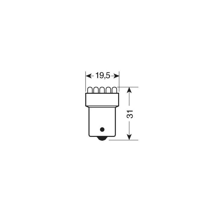 L003.JPG 12v Lampada Multi Led 11 Led (r10w) Ba15s 1 Pz D/blister Rosso Lampadine Multi Led Lampa Led
