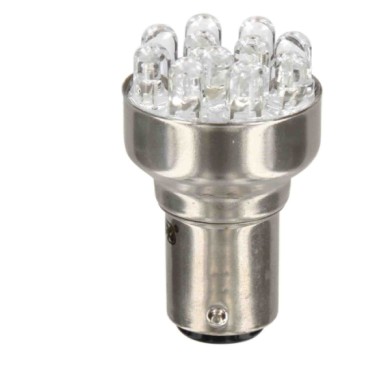 BAY15D.JPG 12v Lampada Multi Led 11 Led (p21/5w) Bay15d 1 Pz Scatola Rosso Lampadine Multi Led Lampa Led