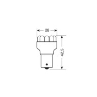 L001.JPG 12v Lampada Multi Led 11 Led (p21w) Ba15s 1 Pz Scatola Bianco Lampadine Multi Led Lampa Led